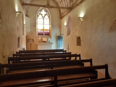 La chapelle du château de Vaux avec sa voûte en carène de vaisseau renversé a été restaurée de 2010 à 2013. - Philippe Simon