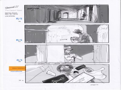 Extrait d'un story-board du futur documentaire sur Brand X, par Sylvain Despretz. - Sylvain Despretz