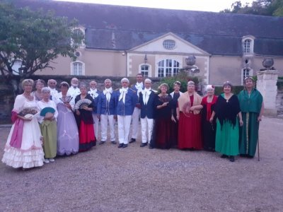 En juin 2024, à la Lorie en costume pour la pièce de théâtre Madame Sans gêne - LMB