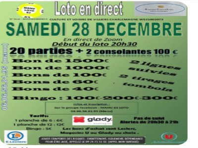 Le loto live a lieu le 28 décembre. - SG