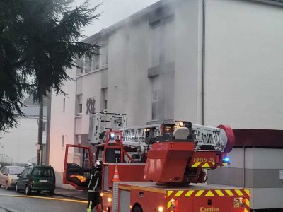 Les pompiers de Segré ont été sollicités, rue Lavoisier, à Segré, jeudi 2 janvier 2025. - Elodie Chalandre