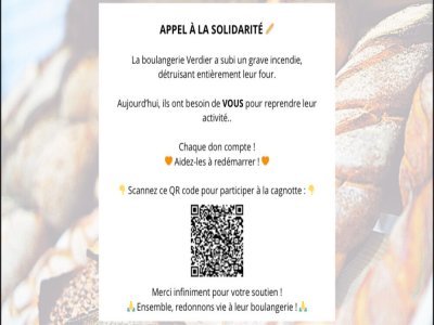 POur aider ses parents, les propriétaires de la boulangerie, Matéo Verdier a lancé une cagnotte en ligne. - Photo transmise
