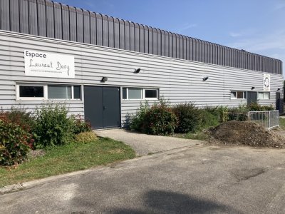 Les nouveaux vestiaires en cours de réalisation à l'Espace Laurent Davy - Mickael